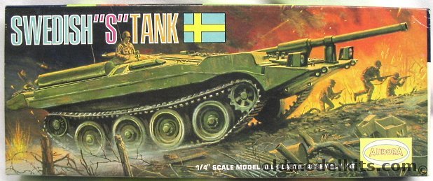 Aurora 1/48 Swedish 'S' Tank, 316-129 plastic model kit